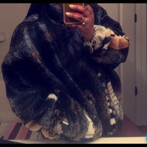 Plush winter jacket warm